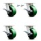 Service Caster 5 Inch Kingpinless Green Poly on Steel Wheel Caster Brakes 2 Swivel Locks, 4PK SCC-KP30S520-PUR-GB-SLB-BSL-2-SLB-2 - alternate 1